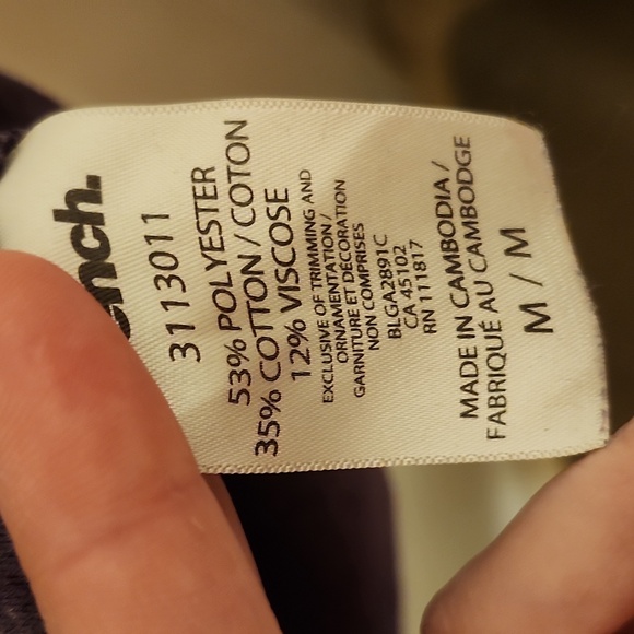 BENCH Purple Long Sleeved Tee, Size M, VGUC - Picture 3 of 3
